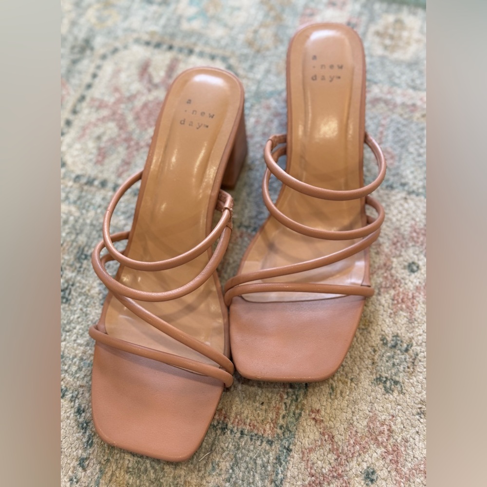 A New Day Blush Strappy Heels